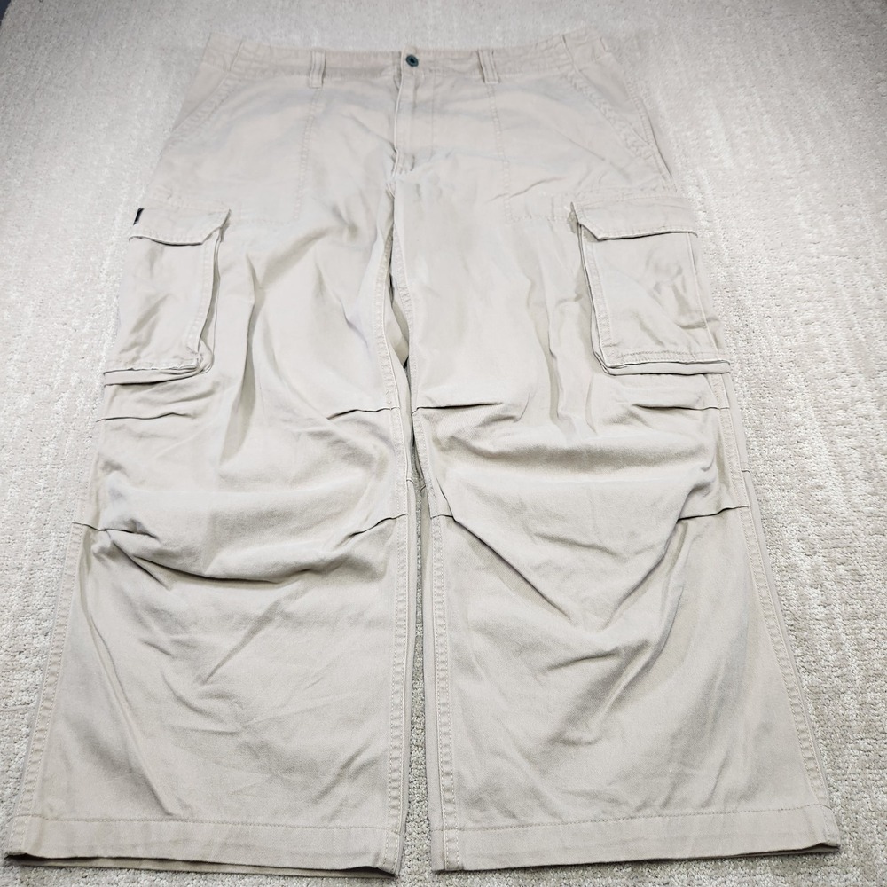 Vintage Ralph Lauren Cargo Pants Men 40x28 READ Beige Baggy Wide Leg Paratrooper